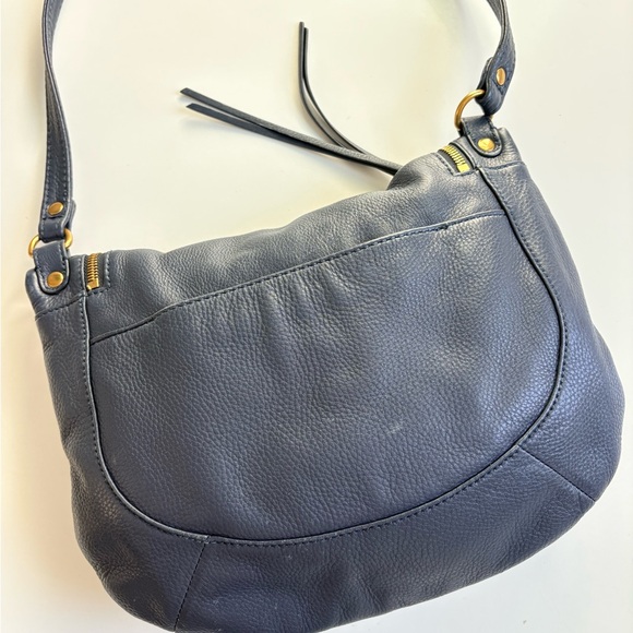 HOBO Navy Leather “Fern” Bag with Gold Accents - Picture 2 of 2